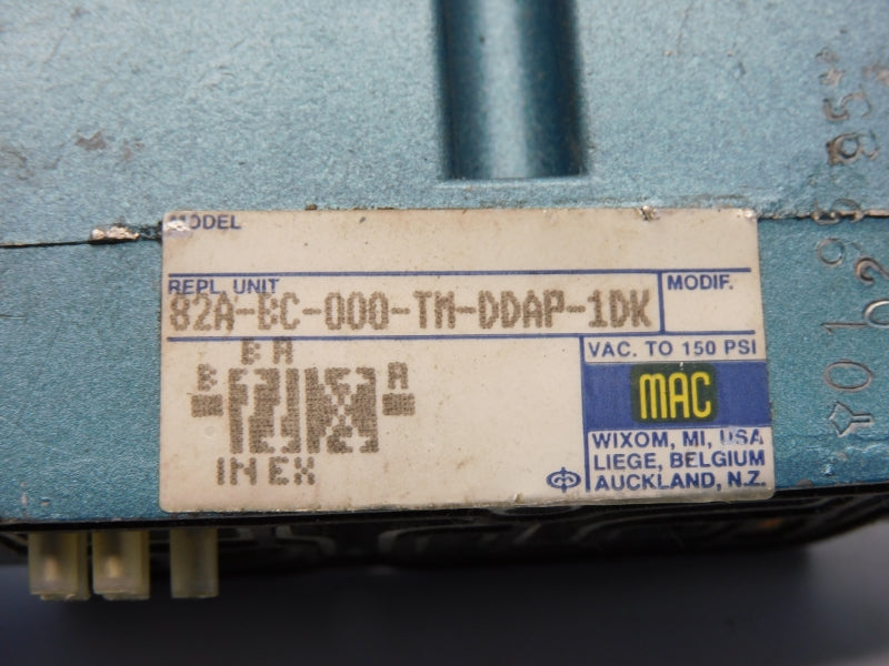 MAC 82A-BC-000-TM-DDAP-1DK 24VDC 150PSI UNMP