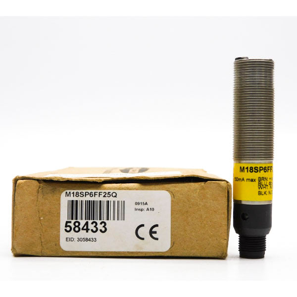 BANNER ENGINEERING M18SP6FF25Q 58433 10-30VDC (AS PICTURED) NSMP