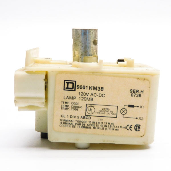 SQUARE D 9001KM38 SER. H 120VAC/DC (NO BULB) UNMP