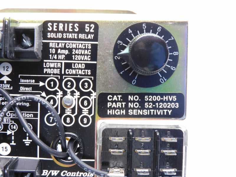 B/W CONTROLS 5200-HV5 52-120203 240VAC 10A NSMP