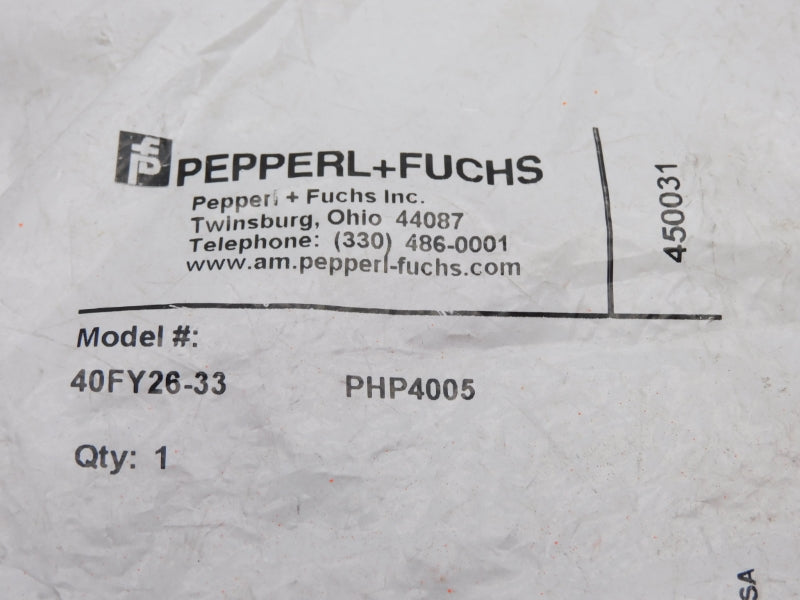 PEPPERL+FUCHS 40FY26-33 PHP4005 450031 10-30VDC NSMP