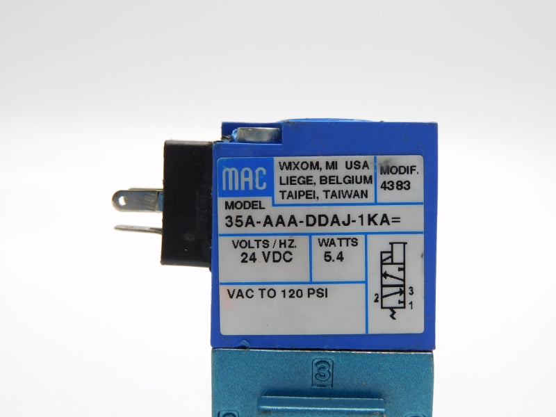 MAC 35A-AAA-DDAJ-1KA 24VDC 120PSI UNMP