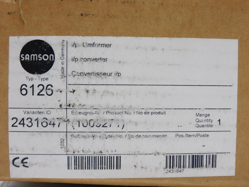 SAMSON 6126-0111020110000.00 1009271 21PSI (AS PICTURED) NSMP