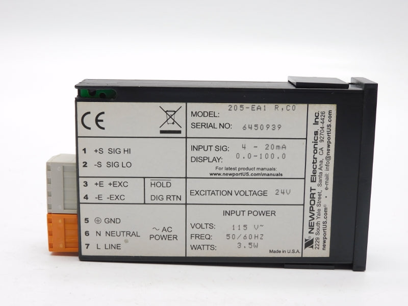 NEWPORT 205-EA1,R,C0 115V NSMP