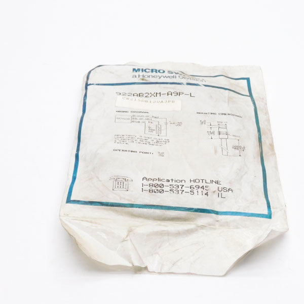 MICRO SWITCH 922AB2XM-A9P-L 9.6-55VDC NSMP