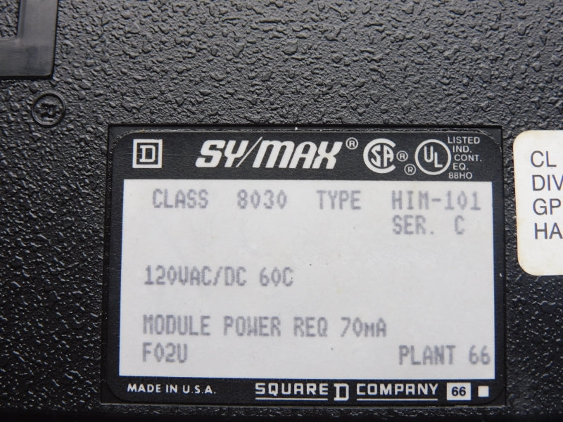 SQUARE D 8030HIM-101 SER. C 120VAC UNMP