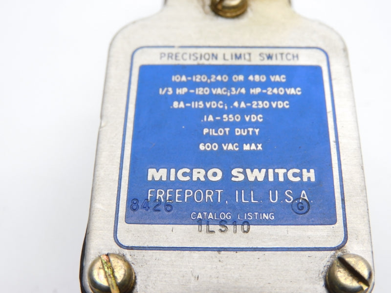 MICRO SWITCH 1LS10 600VAC 10A (GREY) UNMP