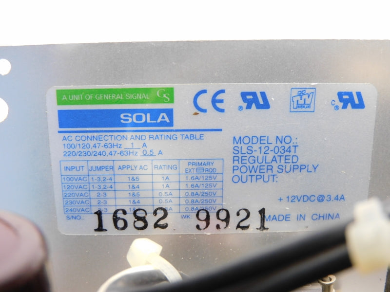 SOLA SLS-12-034T 240VAC 0.5A UNMP