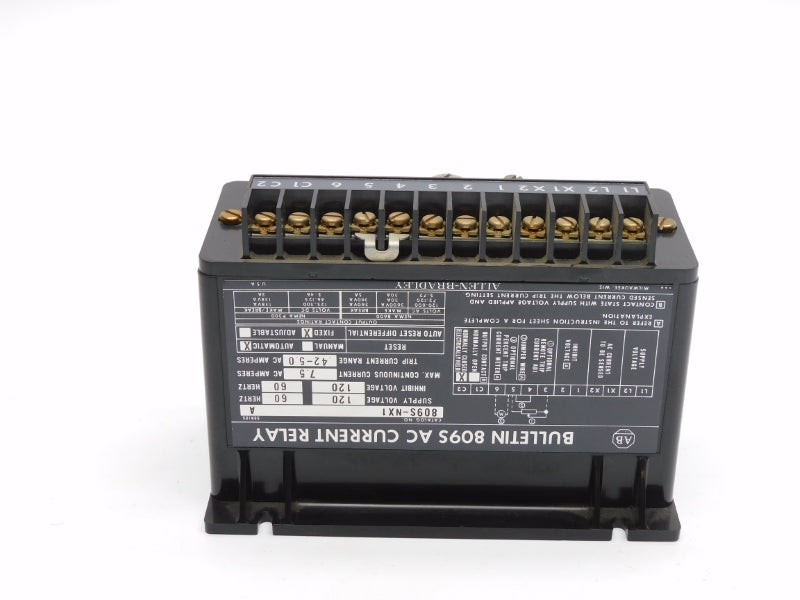 ALLEN BRADLEY 809S-NX1 SER. A 120-600VAC 30A NSNP