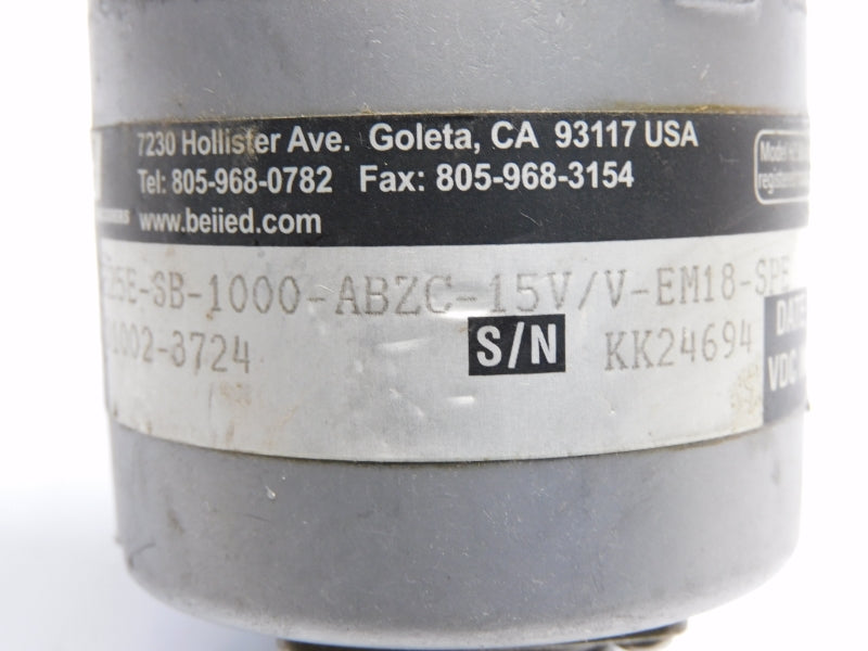 BEI H25E-6B-1000-ABZC-15V/V-EM18-SPE 01002-3724 5-15VDC UNMP