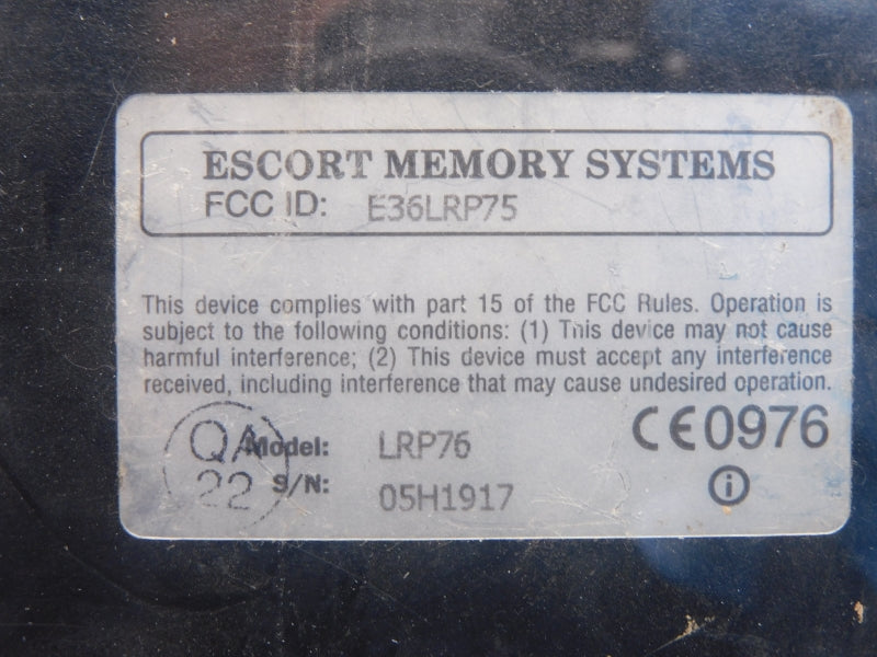 ESCORT MEMORY SYSTEMS LRP76 UNMP