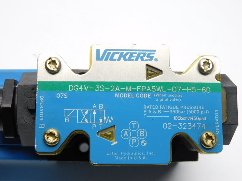 VICKERS DG4V3S2AMFPA5WLD7H560 02-323474 24VDC 5000PSI NSNP