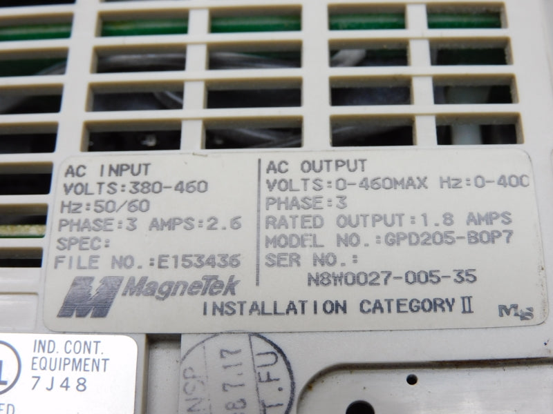 MAGNETEK GPD205-BOP7 380-460V 2.6A UNMP