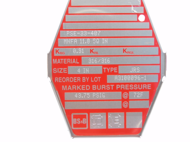 BS&B JRS 4" 43.75PSI NSMP