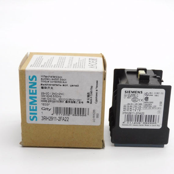 SIEMENS 3RH2911-2FA22 690V 10A NSMP