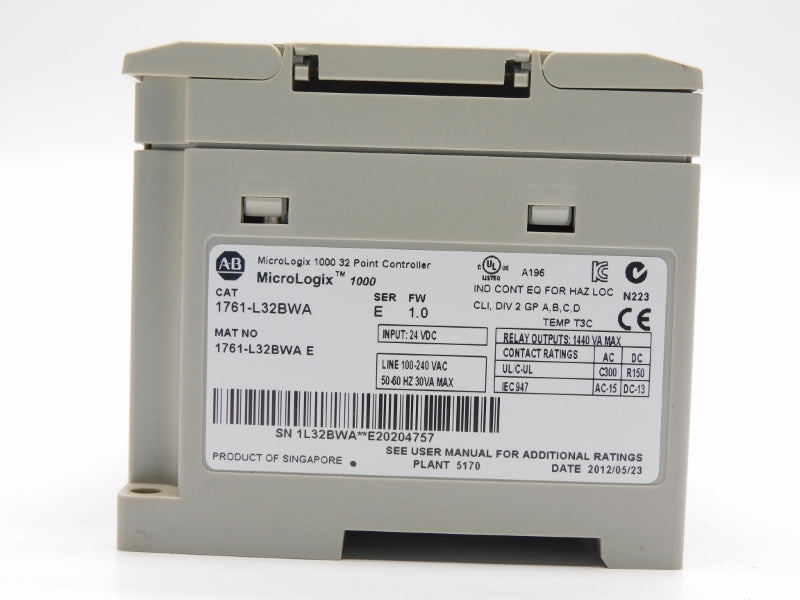 ALLEN BRADLEY 1761-L32BWA SER. E F/W 1.0 100-240VAC NSMP