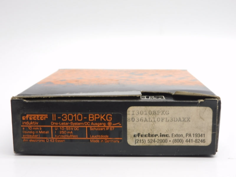 IFM EFECTOR 8036AL10FL3DAXX II-3010-BPKG 10-55VDC NSMP