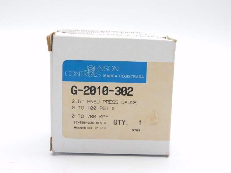 JOHNSON CONTROLS G-2010-302 0-100PSI NSMP