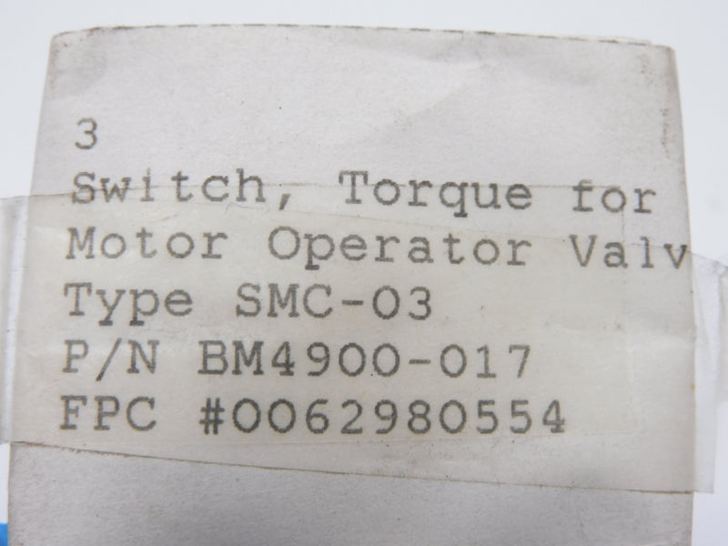 LIMITORQUE BM4900-017 SMC-03 UNMP
