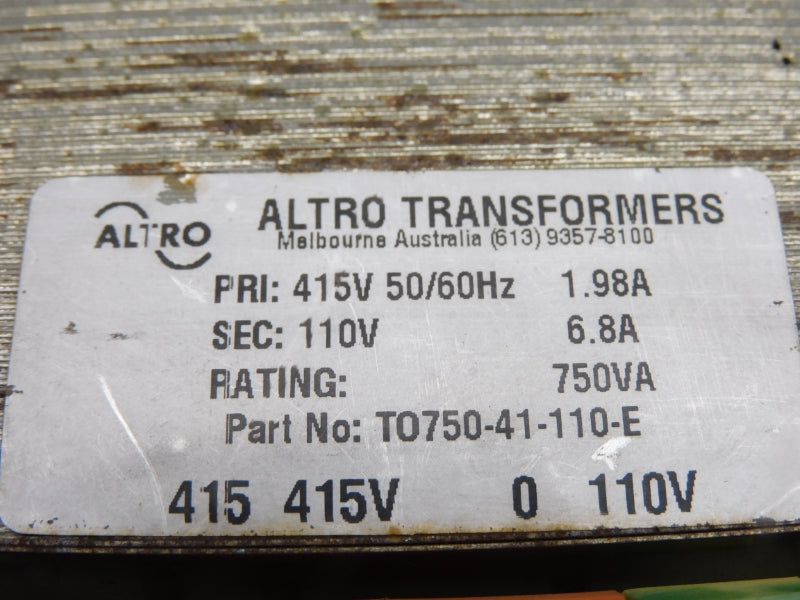 ALTRO TO750-41-110-E 415V 6.8A (AS PICTURED) NSNP