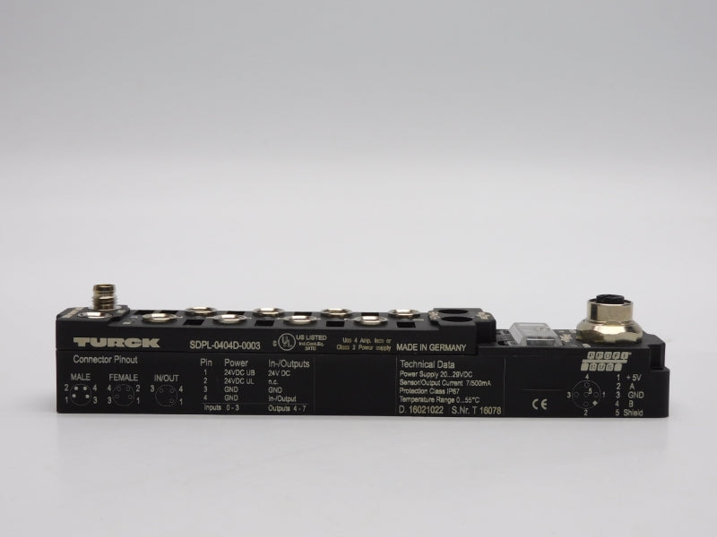 TURCK SDPL-0404D-0003 6824173 24VDC 0.5A NSMP