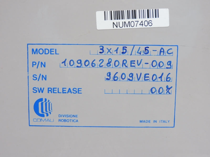 COMAU 3X15/45-AC 10906280REV-009 UNMP