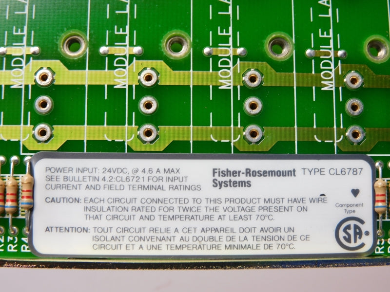 FISHER-ROSEMOUNT CL6787X1-A1 12P0097X032 24VDC 4.6A NSMP