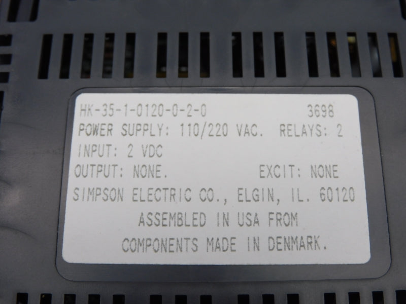 SIMPSON HK-35-1-0120-0-2-0 110/220VAC (AS PICTURED) NSNP