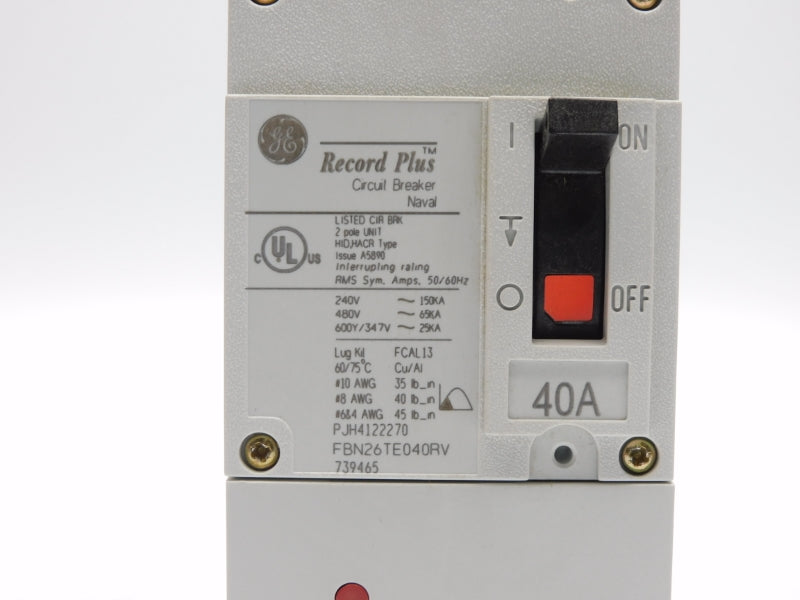 GENERAL ELECTRIC FBN26TE040RV 600VAC 40A NSMP