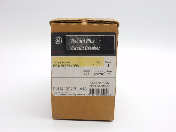 GENERAL ELECTRIC FBN26TE040RV 600VAC 40A NSMP