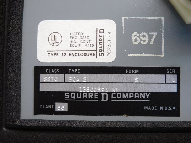 SQUARE D 8810SCA2S SER. A 110/120V NSNP