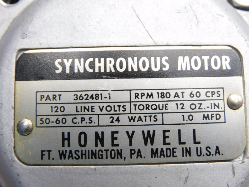 HONEYWELL 362481-1 120V UNMP