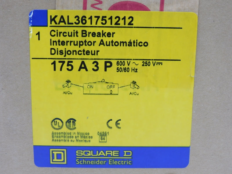 SQUARE D KAL361751212 600V 175A NSFS