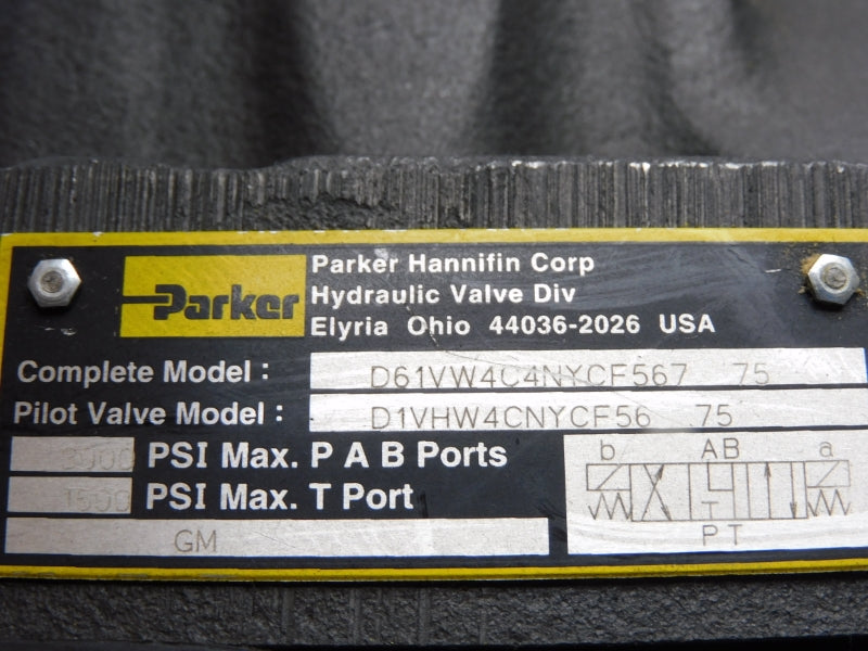 PARKER D61VW4C4NYCF56775 110/120V 0.42-0.50A 5000PSI NSNP