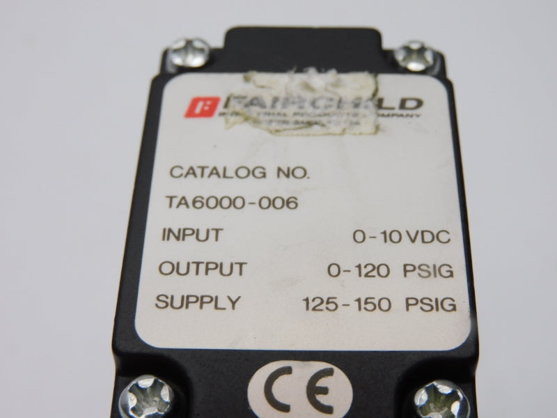 FAIRCHILD TA6000-006 0-10VDC 0-120PSI UNMP