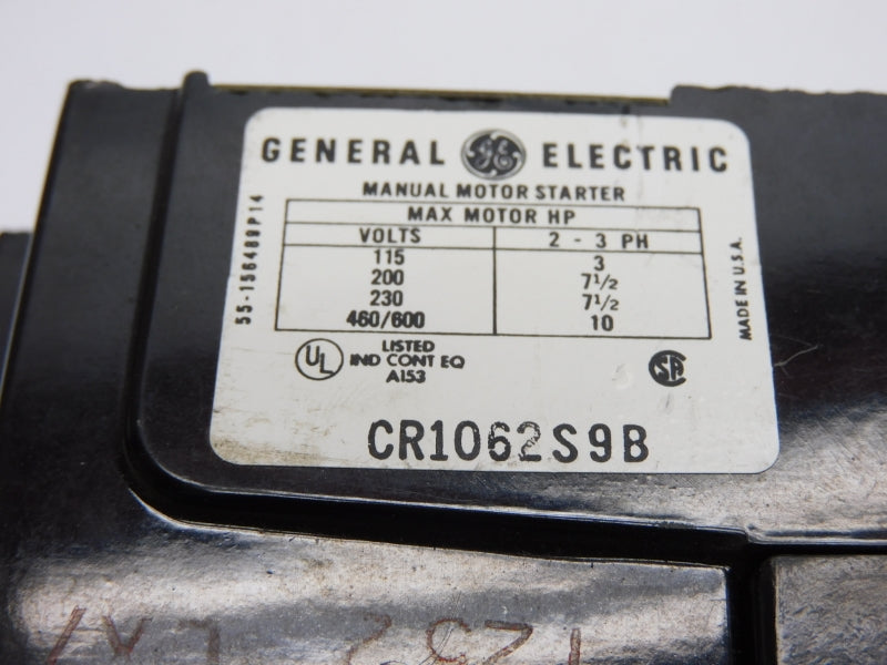 GENERAL ELECTRIC CR1062S9B 460/600V UNMP