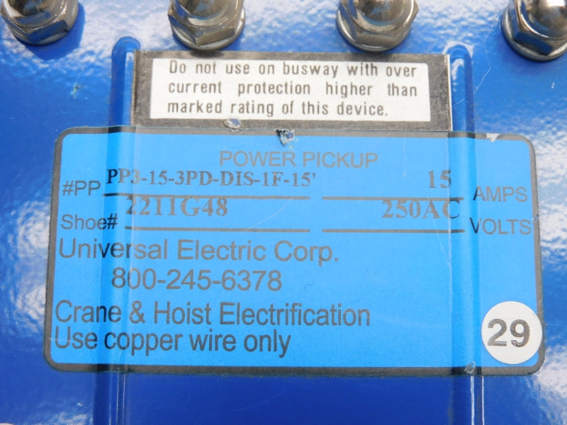 CRANE&HOIST PP3-15-3PD-DIS-1F-15' 250VAC 15A NSNP