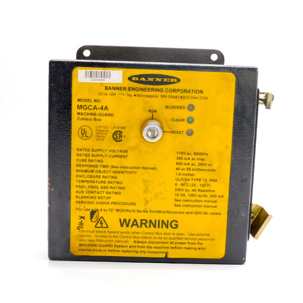 BANNER ENGINEERING MGCA-4A 115/230VAC 4A (NO KEY) UNMP