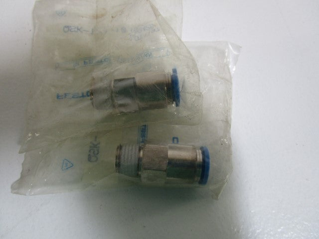 LOT OF 2 FESTO FITTING QSK-1/4-10 *NEW IN FACTORY BAG*