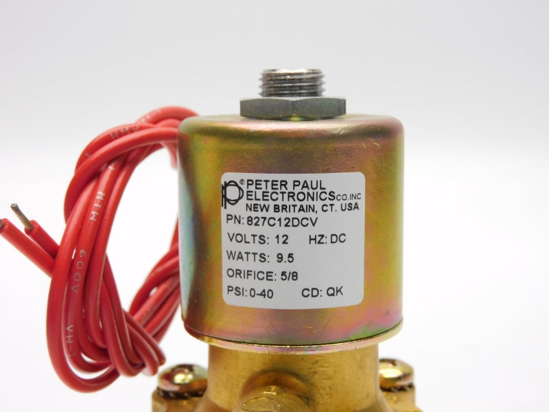 PETER PAUL 827C12DCV 12V 0-40PSI 5/8" NSMP