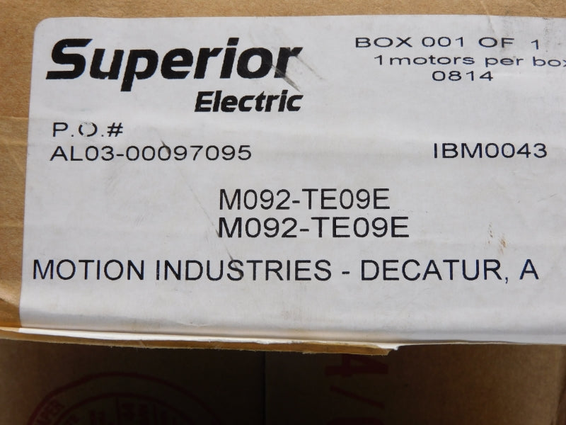 SUPERIOR ELECTRIC M092-TE09E 2.5V 4.6A NSMP
