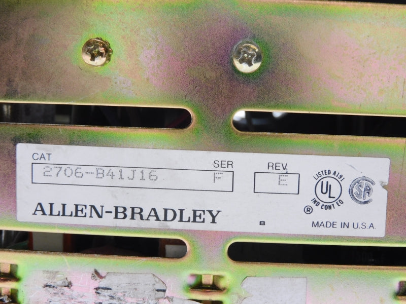 ALLEN BRADLEY 2706-B41J16 SER. F 110/120VAC (AS PICTURED) UNMP