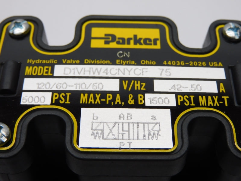 PARKER D61VW3C3NYCF-75 110/120V .42-50A 6000PSI NSMP
