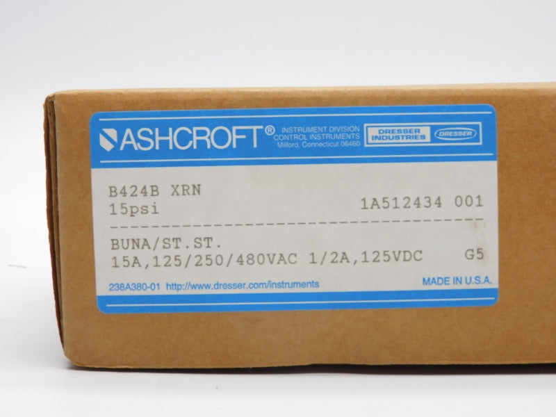 ASHCROFT B424BXRN 480VAC 15A 15PSI NSMP
