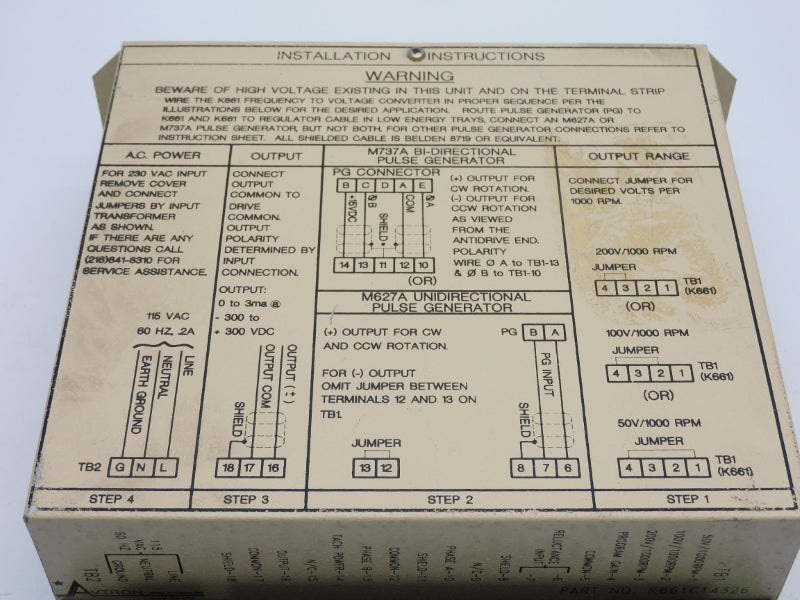 AVTRON K661C14326 300VDC UNMP