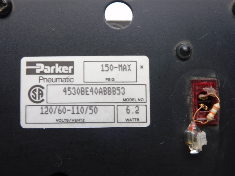 PARKER 4530BE40ABBB53 110/120V 150PSI (AS PICTURED) UNMP