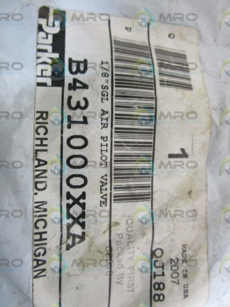 PARKER AIR PILOT VALVE B431000XXA *NEW NO BOX*