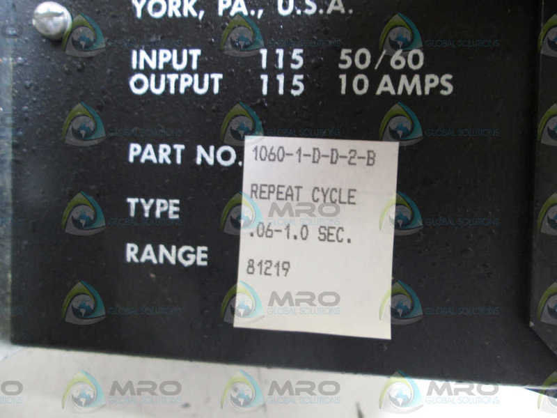 ISSC TIMER REPEAT CYCLE .06-1.0 SEC 1060-1-D-D-2-B  NSNP