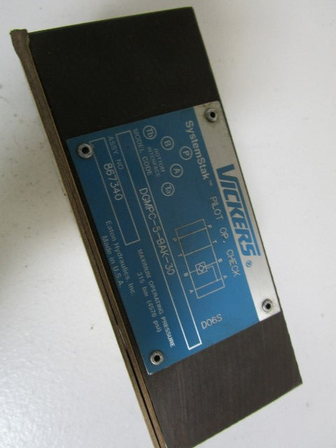 VICKERS CHECK VALVE STAK DGMPC-5-BAK-30 *NEW NO BOX*