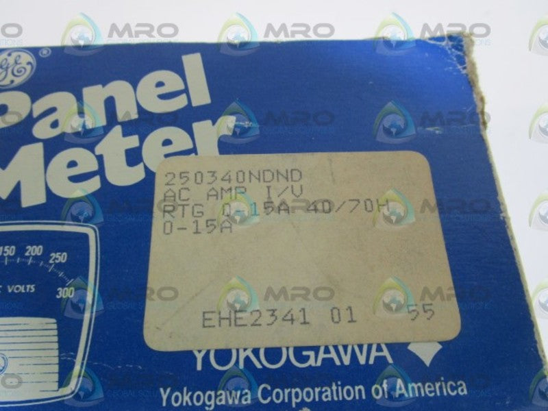 GENERAL ELECTRIC PANEL METER 0-15A 250340NDND *NEW IN BOX *